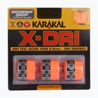 Squash ütőfólia Karakal X-Dri Grip 3 db narancssárga