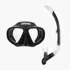 Arena Premium Snorkeling Set fekete/tiszta/fekete