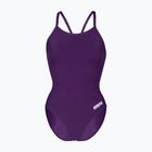 Női egyrészes fürdőruha Arena Team Light Drop Solid plum/white