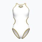 Női egyrészes fürdőruha Arena One Biglogo One Piece white/gold