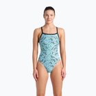 Női egyrészes fürdőruha arena Escape Challenge Back black/water blue multi