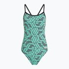 Női egyrészes fürdőruha arena Escape Challenge Back black/water blue multi