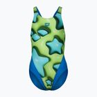 Gyerek egyrészes fürdőruha arena Star Shaped Swim Tech L blue river/soft green/multi
