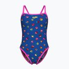 Női egyrészes fürdőruha arena Reversible Swimsuit Challenge Back royal multi/shocking pink