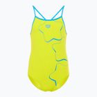 Gyerek egyrészes fürdőruha arena Star Graphic Lightdrop Back soft green / turquoise