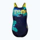 Gyerek egyrészes fürdőruha arena Light Tricks Swim Pro Back navy/soft green/multi
