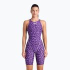Női egyrészes fürdőruha arena Powerskin ST Next LE Open Back leopard skin violet