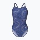 Női egyrészes fürdőruha arena Fireflow Lightdrop Back navy/team navy