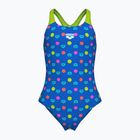 Gyermek egyrészes fürdőruha arena Multiple Dot Swim Pro Back multi kék/artic lime