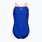 Gyerek egyrészes fürdőruha arena Light Drop Solid neon blue/team orange/team orange