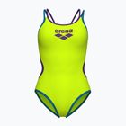 Női egyrészes fürdőruha arena One Double Cross Back One Piece artic lime/plum/blue cosmo