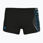 Férfi úszó boxer nadrág arena Basic Swim Short black/turquoise