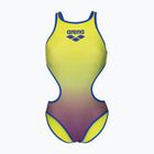 Női egyrészes fürdőruha arena One Shaded Print Tech One Back artic lime violetta multi/neon blue