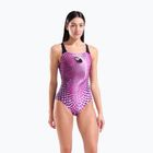 Női egyrészes fürdőruha arena Peacock Swim Pro Back multi pink/black