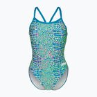 Női egyrészes fürdőruha arena Snake Skin Challenge blue cosmo multi/blue cosmo