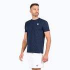 Férfi teniszpóló Tecnifibre Graphic Tee Stretch navy