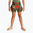Gyerek edzőshort Venum Inferno Kids Muay Thai army green/orange
