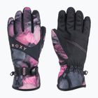 Női snowboard kesztyű ROXY Jetty true black pansy pansy pansy