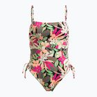 Női egyrészes fürdőruha ROXY Printed Beach Classics Lace UP anthracite palm song s