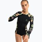 Női úszás hosszú ujjú ROXY Zip Lycra antracit sziget menekülés