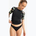Női úszópóló ROXY Lycra nyomtatott antracit sziget menekülés