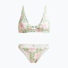 Női kétrészes fürdőruha ROXY Hibiscus Daze Elongated Tri basil party hullámok yw