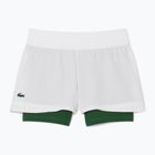 Lacoste női tenisz rövidnadrág GF8598 fehér/zöld