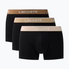 Férfi boxer nadrág Lacoste 5H1297 3 pack black/sisal/viennese/cookie