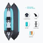 AQUADESIGN 2 személyes felfújható kajak Koloa 360 cm kék/fekete