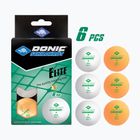 Asztalitenisz labdák Donic-Schildkröt 1-Star Elite Poly 40+ 6db. white/orange