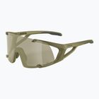 Napszemüveg Alpina Hawkeye Q-Lite olive matt/silver mirror