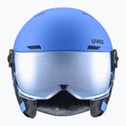 Gyerek sísisak UVEX Rocket Visor Jr blue matt/mirror blue/smoke