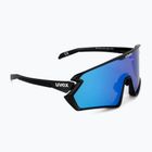 UVEX Sportstyle 231 2.0 P fekete matt/tükörkék kerékpáros szemüveg 53/3/029/2240