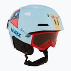Gyerek sísisak UVEX Viti Set + gogle Speedy Pro light blue birdy/lasergold lite