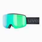 Gyerek síszemüveg UVEX Pwdr FM black matt/mirror green yellow clear