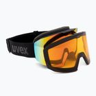Síszemüveg UVEX Evidnt Attract S V + case black matt/mirror rainbow clear