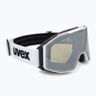Sí szemüveg UVEX Gravity FM white matt/mirror silver/green/clear