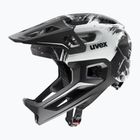 Gyermek kerékpáros sisak UVEX React Fullface Jr black/white matt