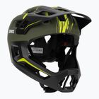 Gyermek kerékpáros sisak UVEX React Fullface Jr dark olive matt