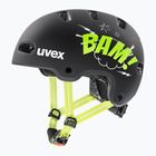 Gyerek sisak UVEX Kid 4 Style bam black/lime matt
