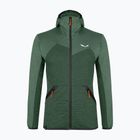 Salewa férfi fleece pulóver Puez Melange PL FZ Hoody zöld 00-0000027386