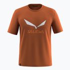 Férfi póló Salewa Solidlogo Dry Bombay Brown