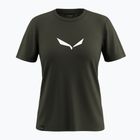 Női póló Salewa Solid Dry dark olive