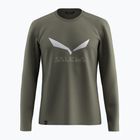 Férfi hosszú ujjú póló Salewa Solidlogo Dry faded green