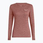 Női túra hosszú ujjú póló Salewa Puez Melange Dry desert pink melange