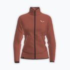 Női túra pulóver Salewa Puez Warm Full Zip etruscan red