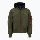 Alpha Industries MA-1 D-Tec férfi dzseki sötétzöld / fekete