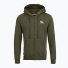 Férfi Alpha Industries Basic Zip SL melegítőfelső sötét olívazöld