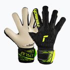 Reusch Attrakt Freegel Gold Finger Support Junior black/safety yellow gyerek kapuskesztyű