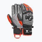 Síkesztyűk Reusch Worldcup Warrior DH black/silver/fluo red